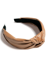 Load image into Gallery viewer, Knotted Faux Leather Headband
