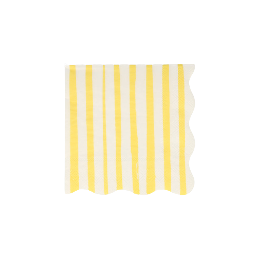 Yellow Stripe Small Napkins