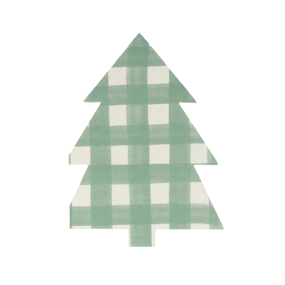 Green Gingham Tree Napkins