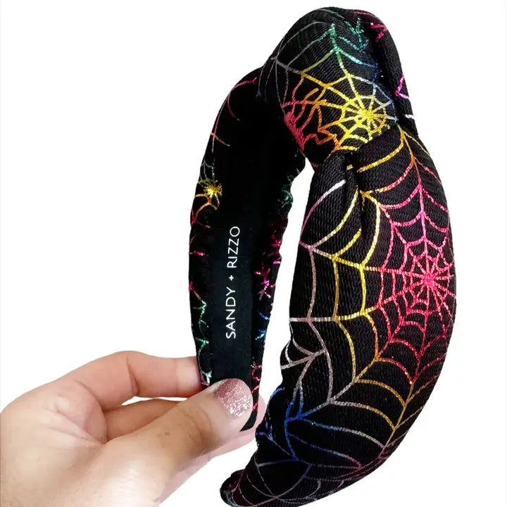 Rainbow Spider Web Headband