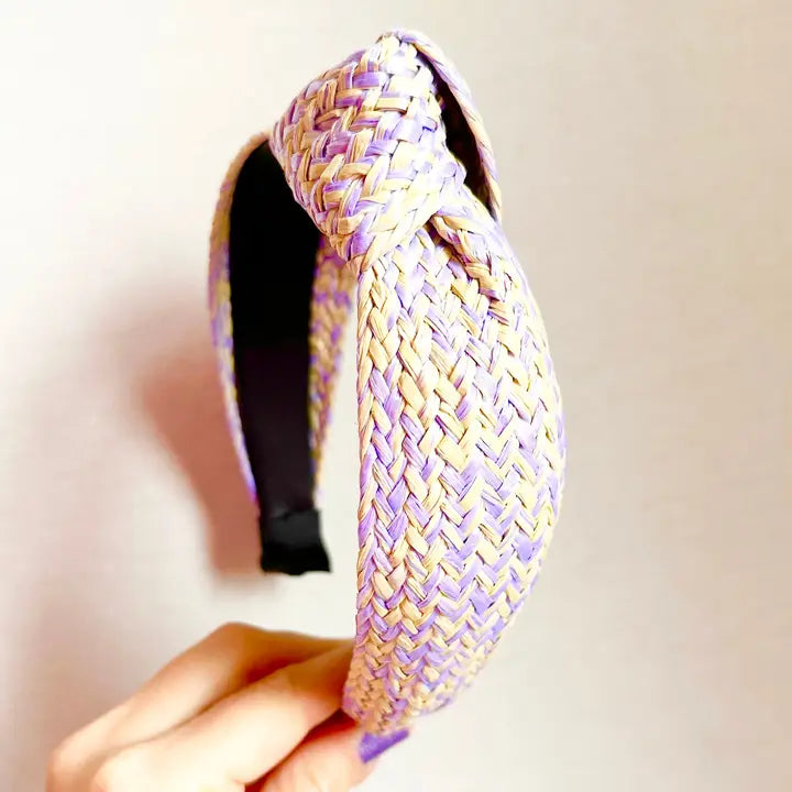 Lavender Haze Raffia Headband