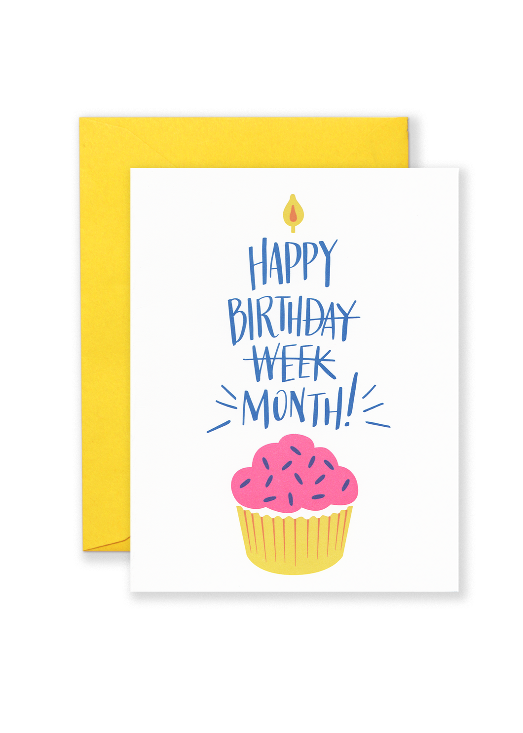 Birthday Month Letterpress Greeting Card